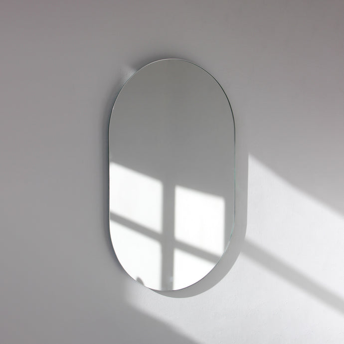 Capsula™ Capsule shaped Minimalist Frameless Mirror