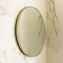 Orbis™ Round Minimalist Customisable Mirror with Elegant Brass Frame