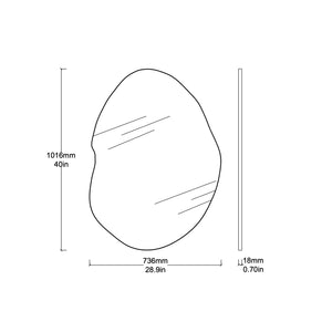 Freefom Organic Mirror with Minimalist Black Frame - A