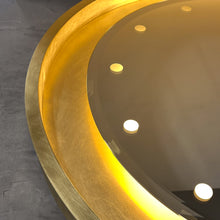 Special edition Orbis™ Round Mirror with Brass Frame, Bevel and Bespoke Illumination