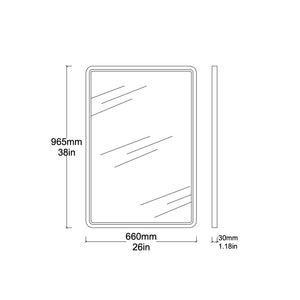 Quadris™ Front Illuminated Rectangular Mirror with Bronze Patina Mitred Full Frame