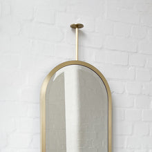 Modern Capsula™ Ceiling Suspended Bevelled Mirror with Brass Full Frame