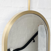 NEW Art Deco Inspired Capsula™ Ceiling Suspended Bevelled Mirror with Brass Full Frame