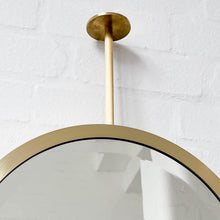 NEW Art Deco Inspired Capsula™ Ceiling Suspended Bevelled Mirror with Brass Full Frame