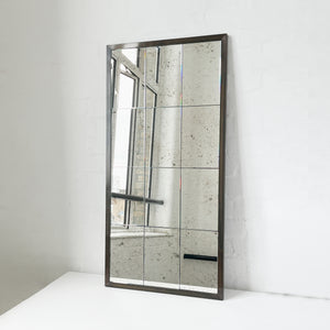 NEW Quadris™ Rectangular Antiqued Panelled Mirror with Bronze Patina Frame