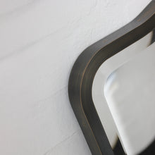 Mid Century Bevelled Mirror with Handcrafted Patina Full Frame - Vintage N.4