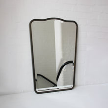 Mid Century Bevelled Mirror with Handcrafted Patina Full Frame - Vintage N.4