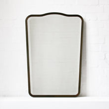 Mid Century Bevelled Mirror with Handcrafted Patina Full Frame