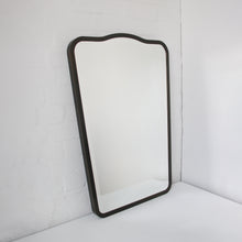 Mid Century Bevelled Mirror with Handcrafted Patina Full Frame - Vintage N.4