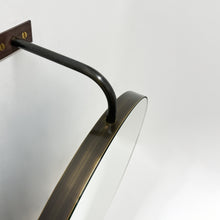 Vorso™ Wall Attached Rotating Round Modern Mirror with Brass Frame