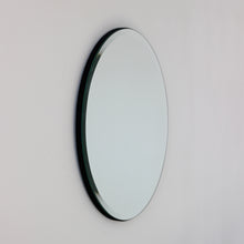 Elegant Orbis™ Round Bevelled Frameless Mirror with Velvet Backing