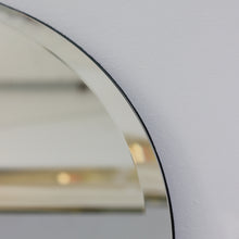 Elegant Orbis™ Round Bevelled Frameless Mirror with Velvet Backing