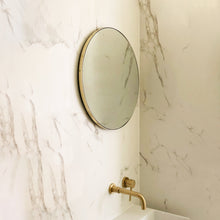 Orbis™ Round Minimalist Customisable Mirror with Elegant Brass Frame