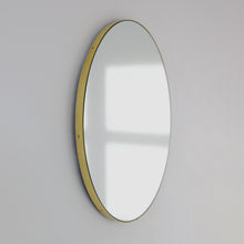 Orbis™ Round Minimalist Customisable Mirror with Elegant Brass Frame