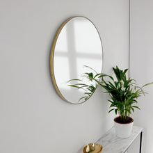 Orbis™ Round Minimalist Customisable Mirror with Elegant Brass Frame