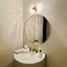 Orbis™ Round Minimalist Customisable Mirror with Elegant Brass Frame