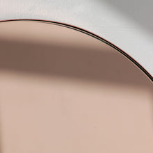 Orbis™ Rose gold Tinted Modern Round Mirror with a Copper Frame
