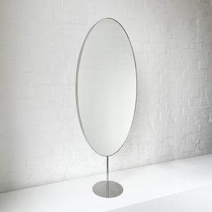 NEW Ovalis™ Countertop Mirrors with Contemporary Stainless Steel Frame