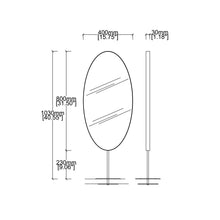 NEW Set of 2 Modern Ovalis™ Countertop Mirrors with Stainless Steel Frame
