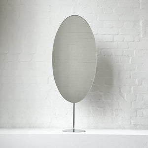 NEW Ovalis™ Countertop Mirrors with Contemporary Stainless Steel Frame