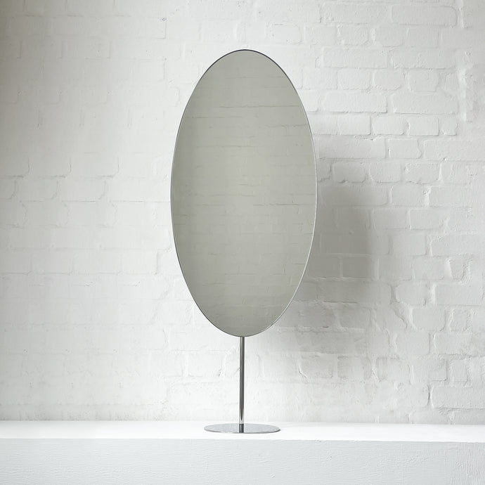 NEW Ovalis™ Countertop Mirrors with Contemporary Stainless Steel Frame