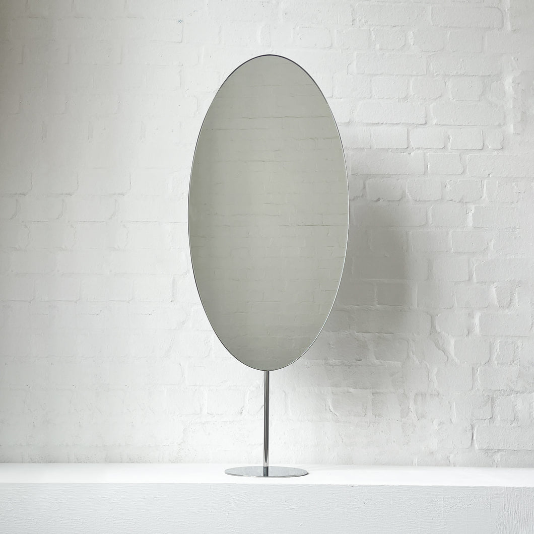 NEW Ovalis™ Countertop Mirrors with Contemporary Stainless Steel Frame