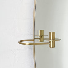 Oval shaped Bevelled Mirror with a Brushed Brass Frame