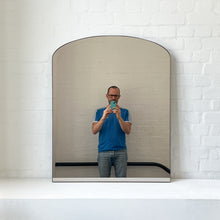 NEW Arcus™ Overmantel Arched Mirror with Bronze Patina Brass Frame