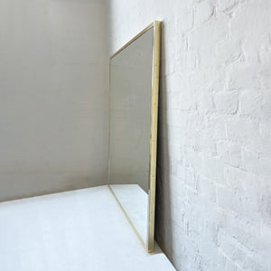 NEW Oversized Quadris™ Rectangular Contemporary Mirror with Brass Full Frame