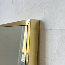NEW Oversized Quadris™ Rectangular Contemporary Mirror with Brass Full Frame