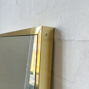 NEW Oversized Quadris™ Rectangular Contemporary Mirror with Brass Full Frame