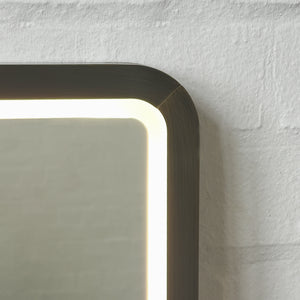 Quadris™ Front Illuminated Rectangular Mirror with Bronze Patina Mitred Full Frame