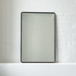 Quadris™ Front Illuminated Rectangular Mirror with Bronze Patina Mitred Full Frame