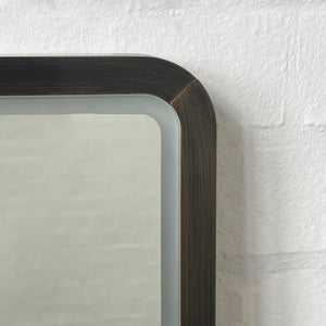 Quadris™ Front Illuminated Rectangular Mirror with Bronze Patina Mitred Full Frame