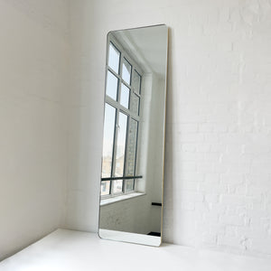 ON SALE Oversized Quadris™ Wall leaning and Wall Hanging Rectangular Mirror, Brass Frame