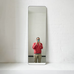 ON SALE Quadris™ Rectangular Mirror with Polished Stainless Steel Frame