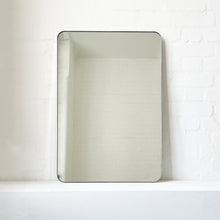 ON SALE Quadris™ Illuminated Rectangular Mirror with Polished Stainless Steel Frame
