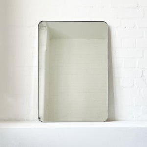 ON SALE Quadris™ Illuminated Rectangular Mirror with Polished Stainless Steel Frame