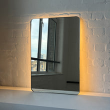 ON SALE Quadris™ Illuminated Rectangular Mirror with Polished Stainless Steel Frame