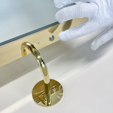 NEW Illuminated Vorso™ Wall Attached Rotating Rectangular Mirror with Polished Brass Frame