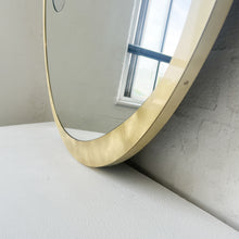 NEW Special Edition Round Mirror with Integrated Magnifying Mirror and Decorative Brass Full Frame