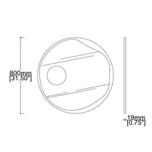 NEW Special Edition Round Mirror with Integrated Magnifying Mirror and Decorative Brass Full Frame