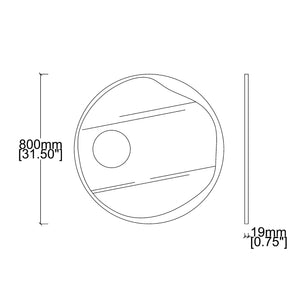 NEW Special Edition Round Mirror with Integrated Magnifying Mirror and Decorative Brass Full Frame