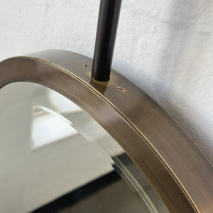 Modern Capsula™ Ceiling Suspended Bevelled Mirror with Brass Full Frame