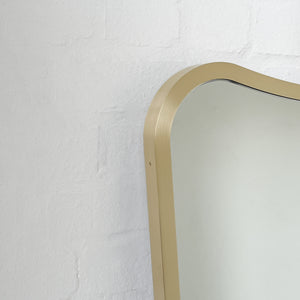 NEW Mid-century Inspired Ceiling Suspended Mirror with Brass Full Frame - Vintage Series Two