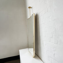 NEW Mid-century Inspired Ceiling Suspended Mirror with Brass Full Frame - Vintage Series Two