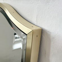 NEW Vintage N.7 Freeform Mirror with a Bevel and a Brass Full Frame