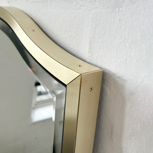 NEW Vintage N.7 Freeform Mirror with a Bevel and a Brass Full Frame