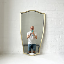 NEW Vintage N.7 Freeform Mirror with a Bevel and a Brass Full Frame