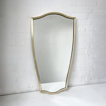 NEW Vintage N.7 Freeform Mirror with a Bevel and a Brass Full Frame